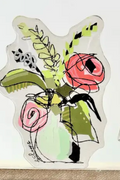 Cutout Acrylic Flowers in Vases