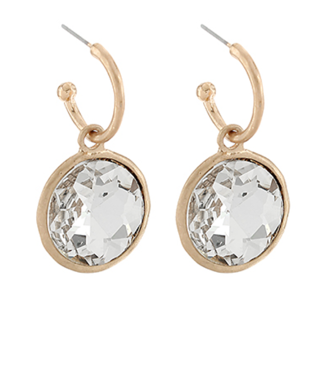 Round Dome Dangle Hoops