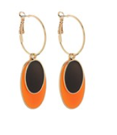 Gameday Oval Dangle Hoops