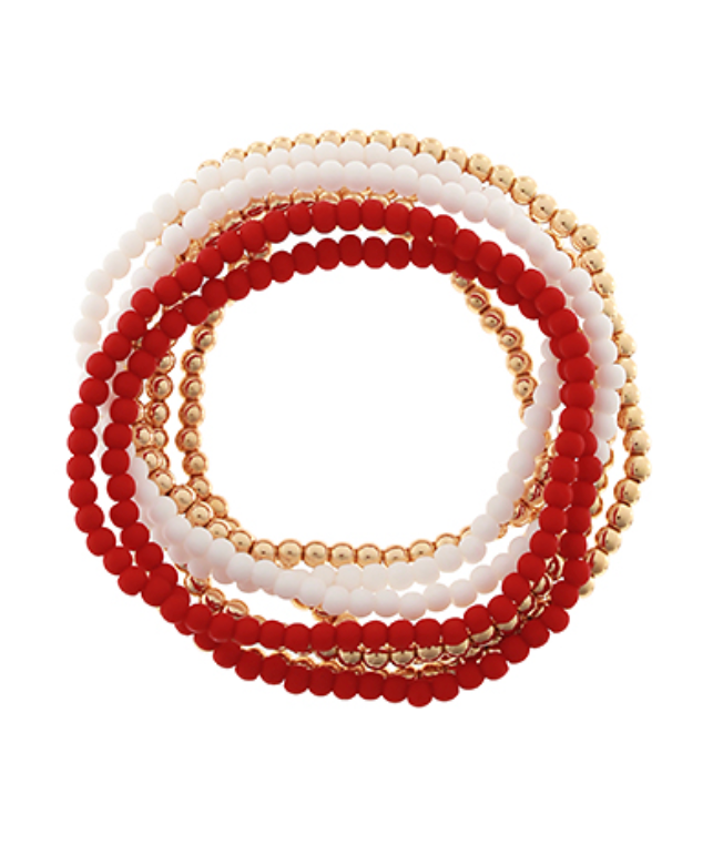8 Row CCB Ball & Acrylic Bead Bracelet