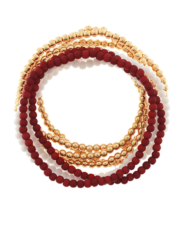 8 Row CCB Ball & Acrylic Bead Bracelet