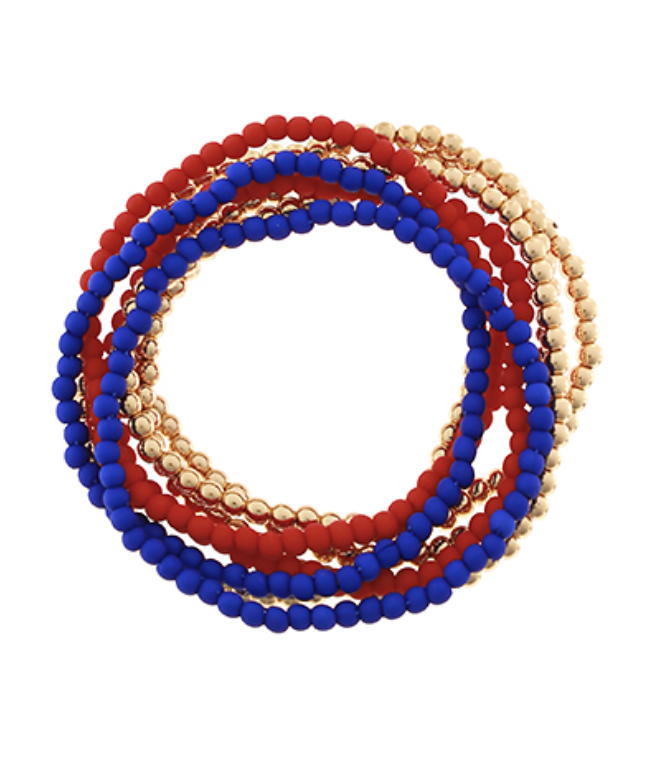 8 Row CCB Ball & Acrylic Bead Bracelet