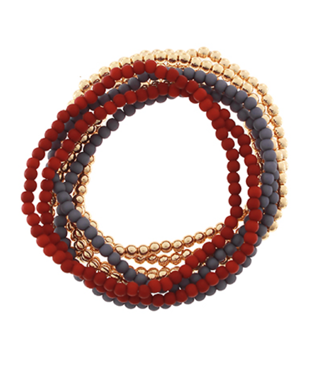 8 Row CCB Ball & Acrylic Bead Bracelet