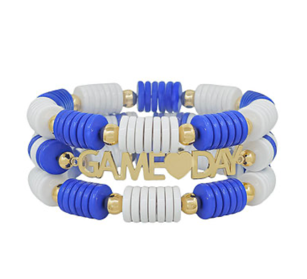 GAMEDAY: 3 Row Bead Bracelet