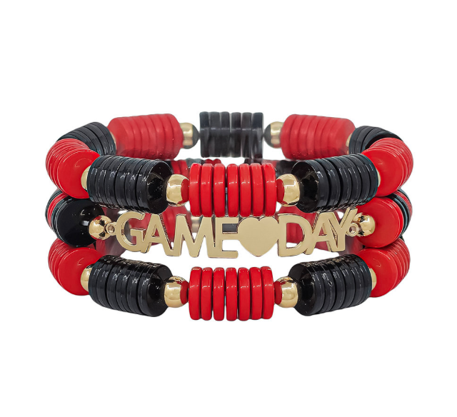 GAMEDAY: 3 Row Bead Bracelet