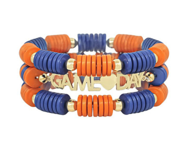 GAMEDAY: 3 Row Bead Bracelet
