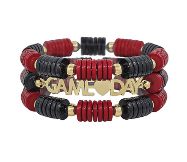 GAMEDAY: 3 Row Bead Bracelet