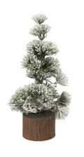 Plastic Tree with Faux Wood Slice Base & LED Light