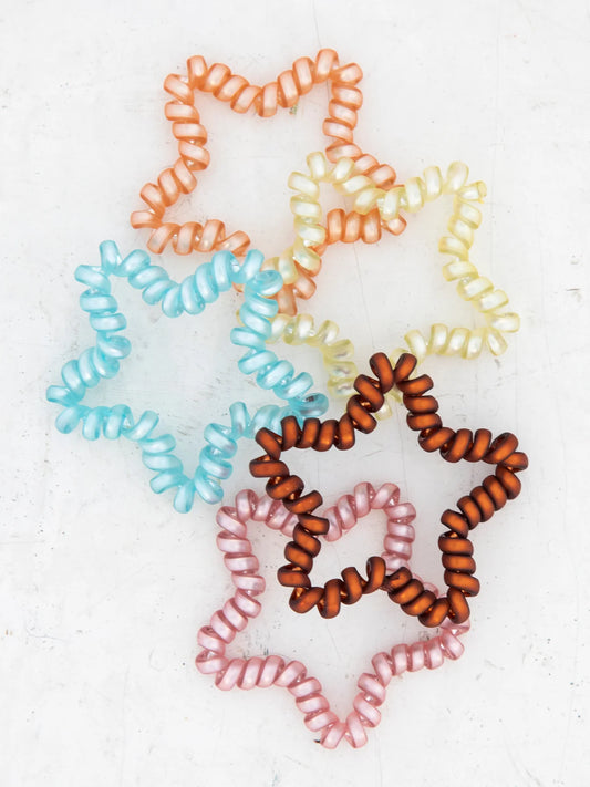 Barcelona Hair Bands, Set of 5 - Metallic Stars