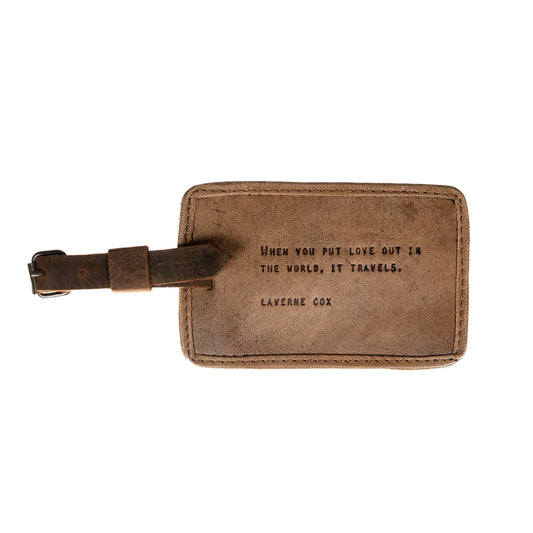 When You Put Love Out (Laverne Cox) Leather Luggage Tag