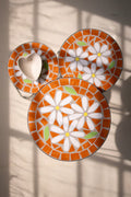 Nesting Mosaic Tile Tables with Metal Bases