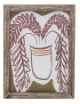 Wood Framed Glass Wall Decor