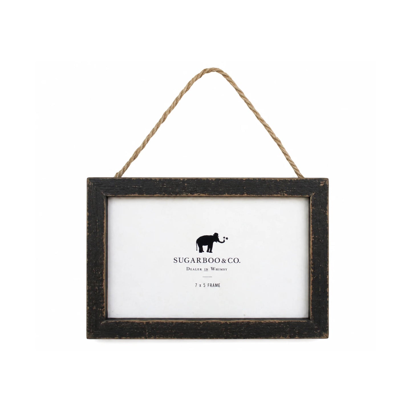 Black Wood Frame Horizontal w/ Jute