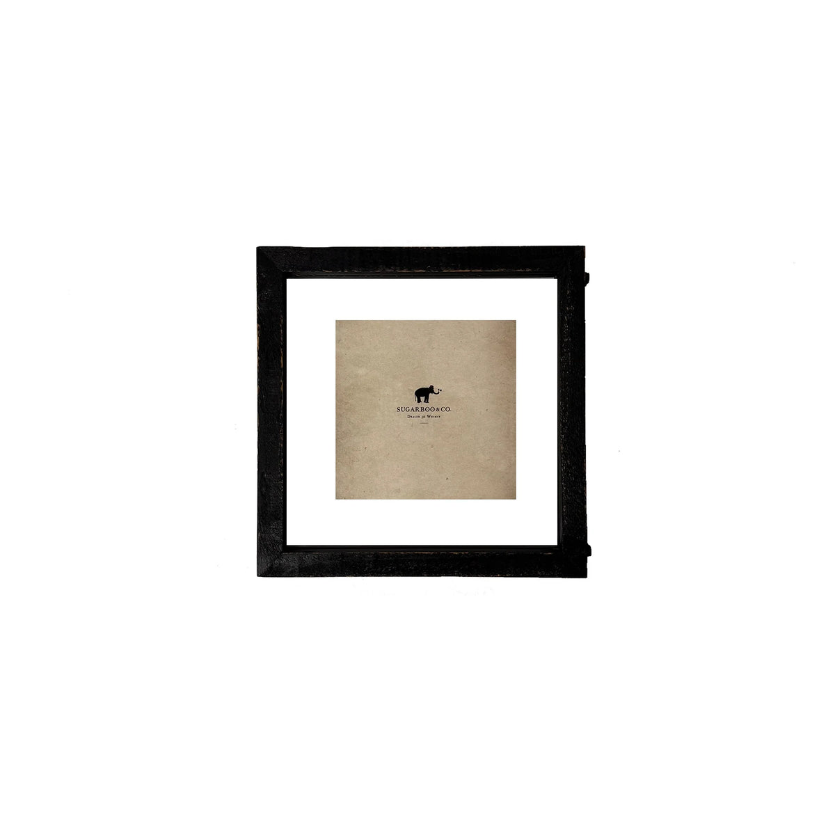 Black Wood Floating Frames w/ Jute Hanging