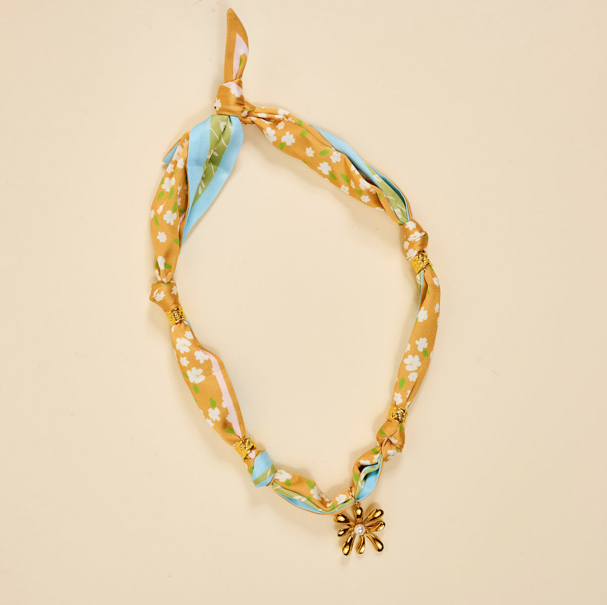 Make a Statement Scarf Necklace - Sunlit Bloom