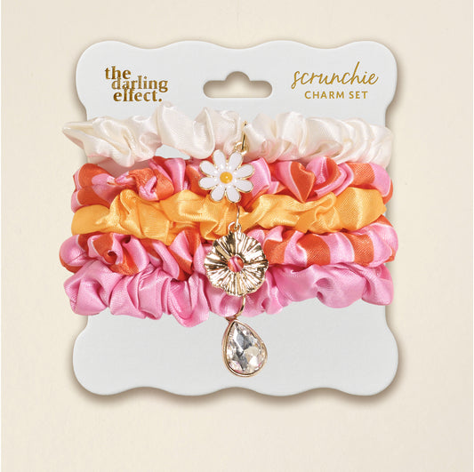 Scrunchie Charm Set - Sicily Stripes Pink