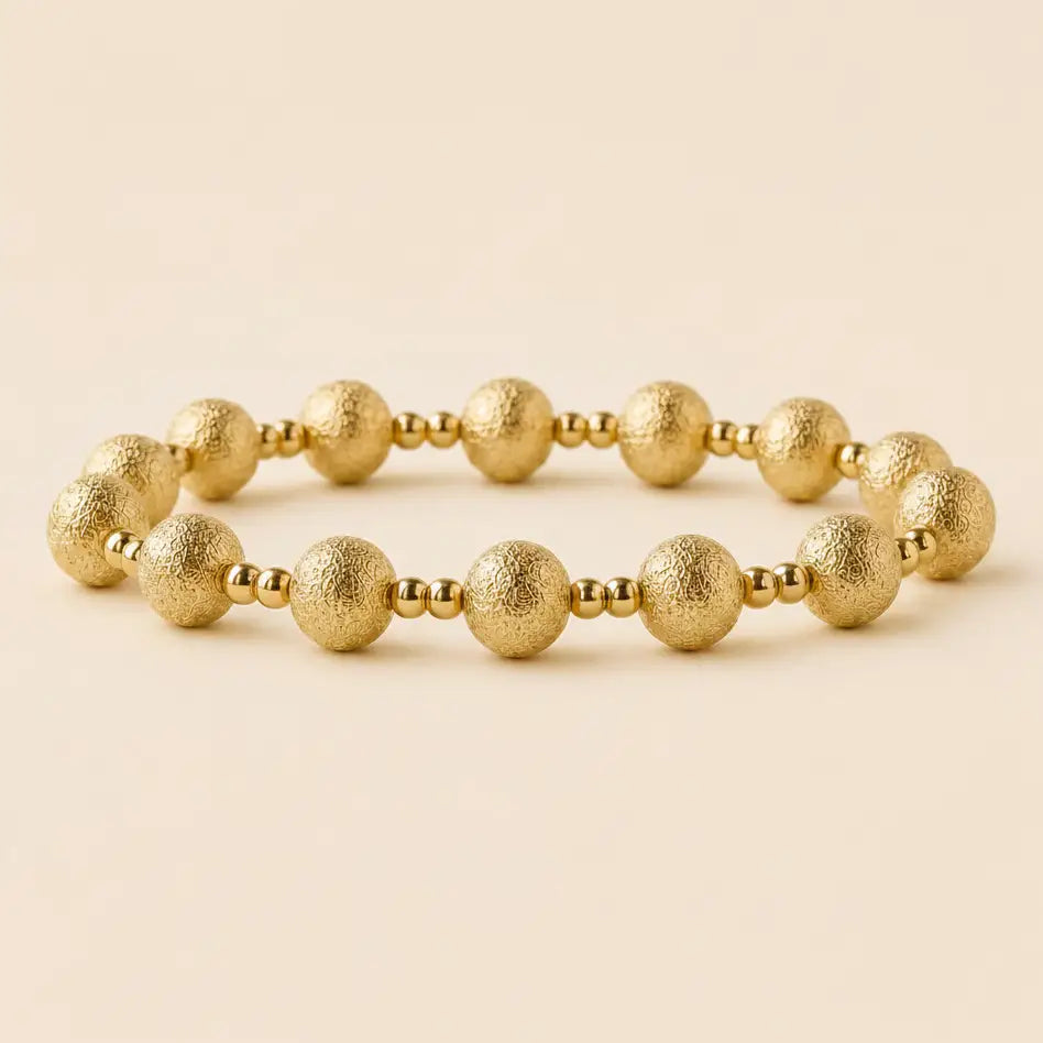 Tarnish Resistant Mixed Metal Beaded Layering Bracelets