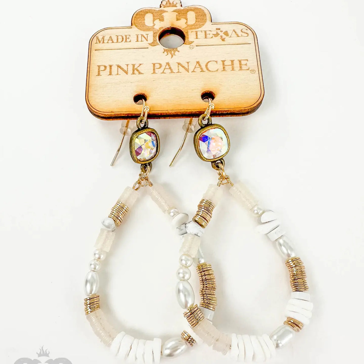Mixed Beaded Teardrop Earrings