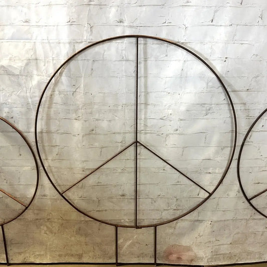 Wrought Iron Peace Sign Stake