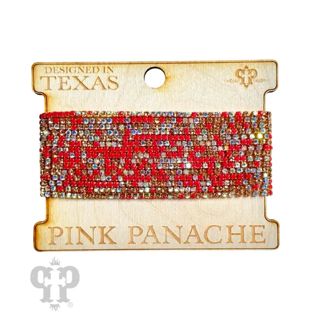Fuchsia Rhinestone Bracelet Set