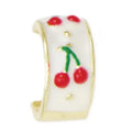 Sweet Cherry Gold Hoop Earrings