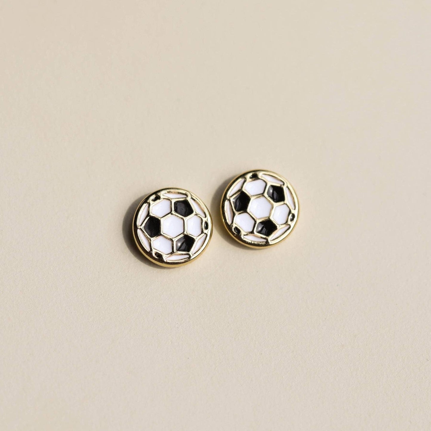 Soccer Ball Stud Earrings