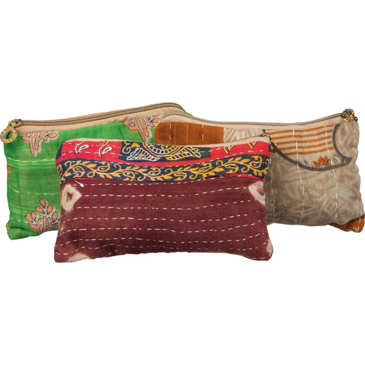 Kantha Zipper Pouch