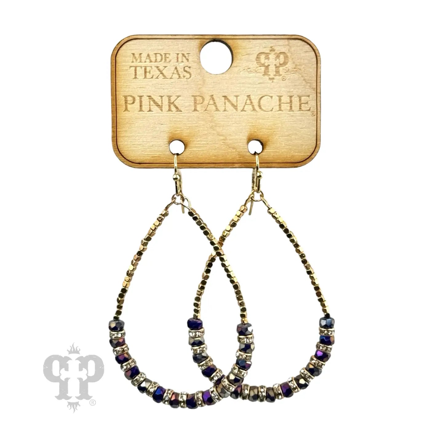 Faceted Crystal Bead Teardrop Earrings