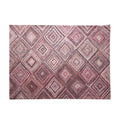 Woven Cotton Blend Diamond Print Rug