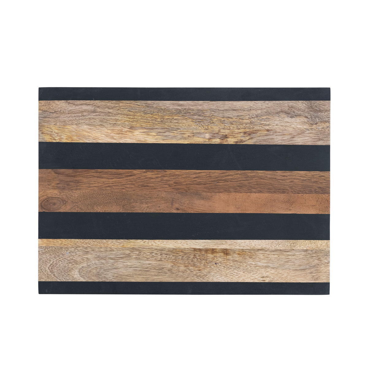Mango Wood & Black Striped Cheese/Cutting Board