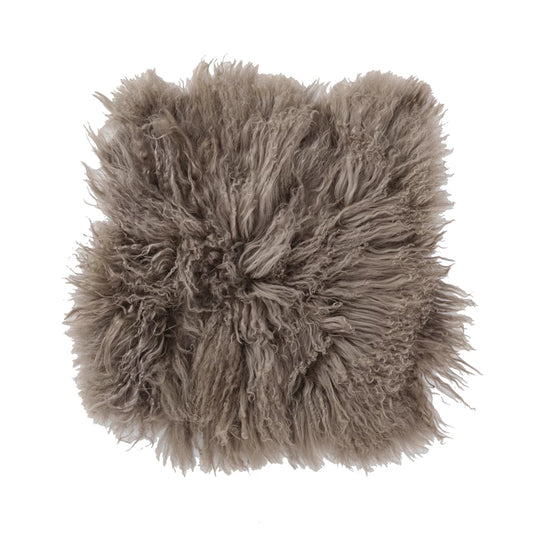 Square Mongolian Lamb Fur Seat Cover