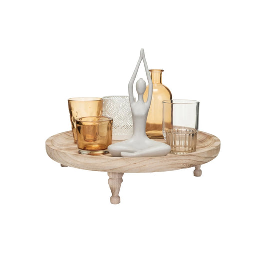 Votive Holder &  Vase & Yoga Figure Footed Tray