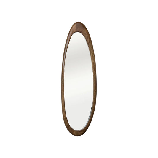 Oval Mango Wood Framed Wall Mirror