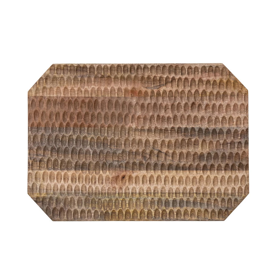 Natural Carved Mango Wood Tray