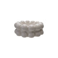 White Stoneware Bowl with Balls