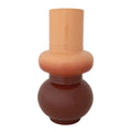 Rust & Nude Color Ombre Enameled Vase