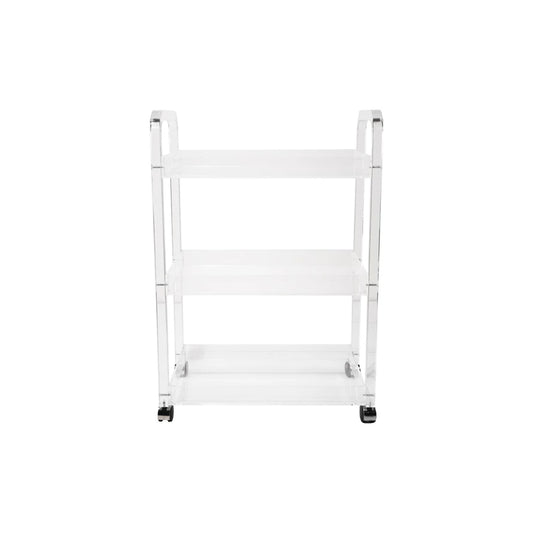 Clear Acrylic 3-Tier Bar Cart