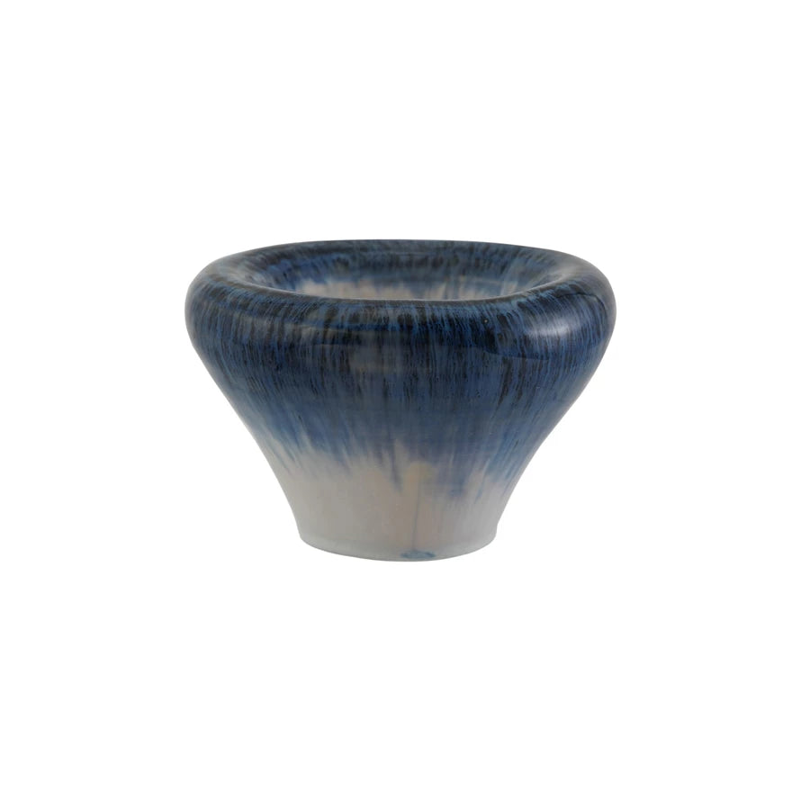 Reactive Glaze Blue Stoneware Bowl