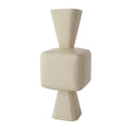 Cream Enameled Metal Vase