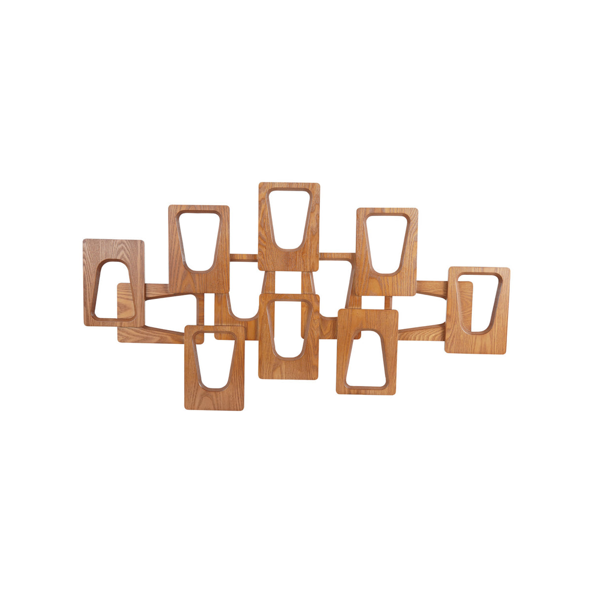 Mid-Century Modern Metal and Reclaimed Wood Wall Decor
