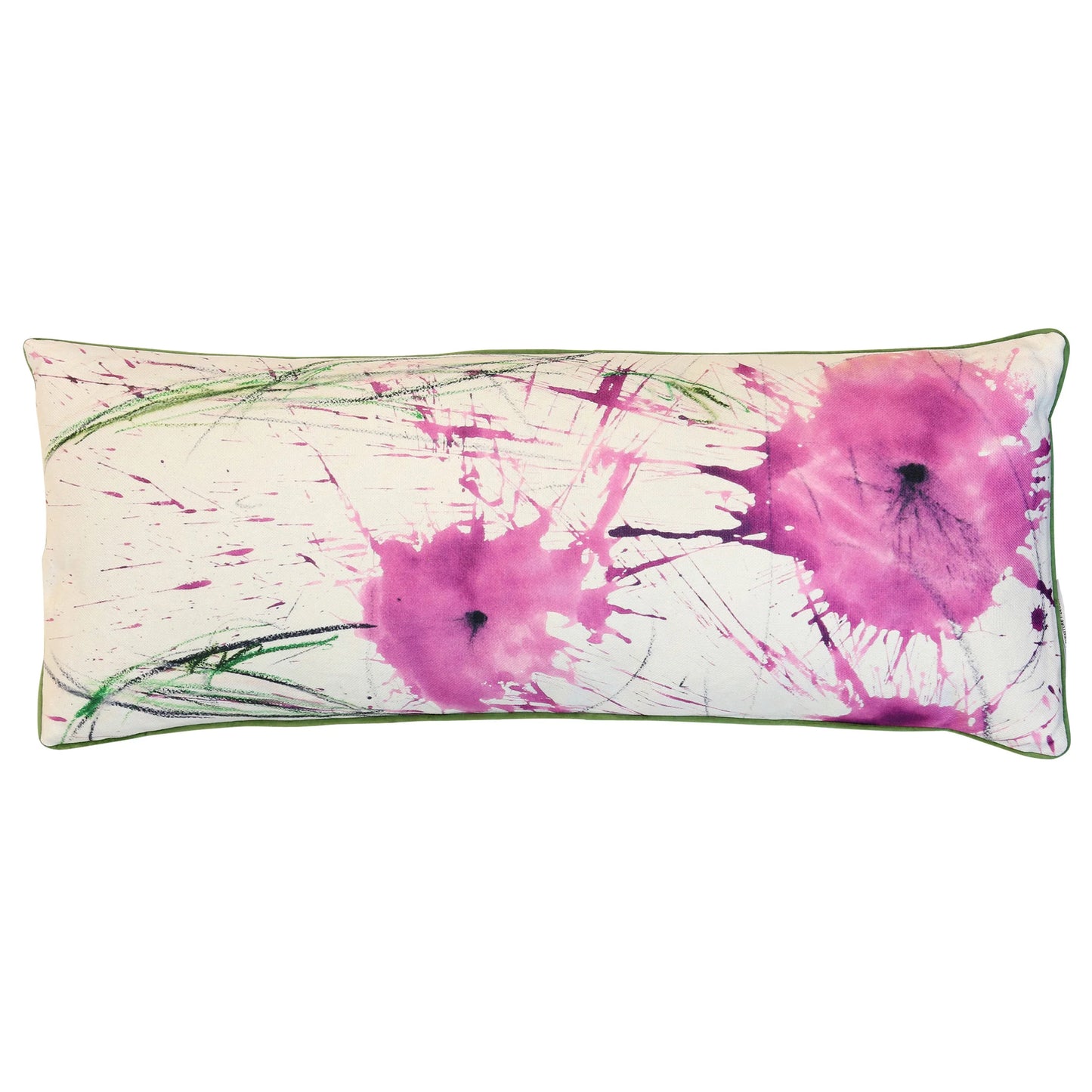 Watercolor Bloom Lumbar Pillow