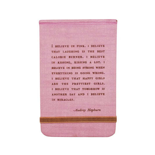 Audrey Hepburn Fabric Notebook