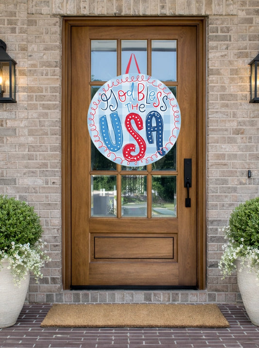 God Bless the USA Door Hanger