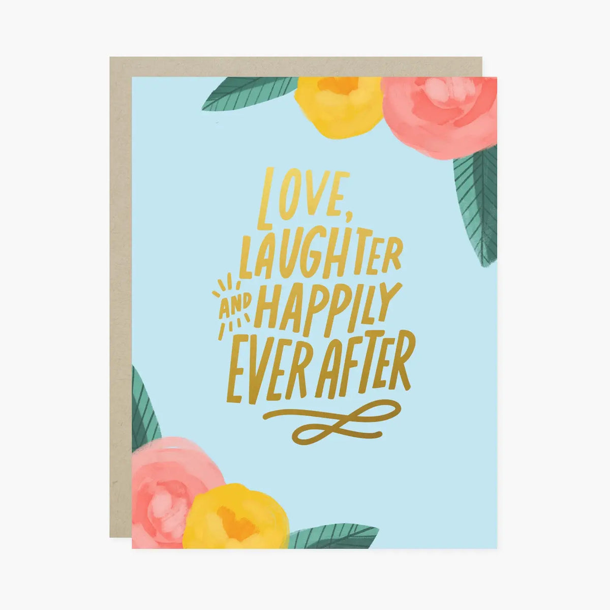 Love Laughter Happily Wedding Card