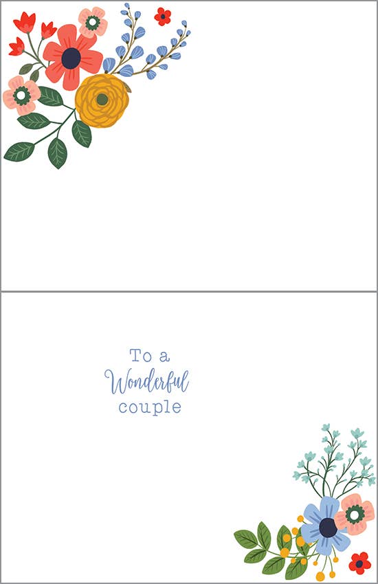 Summer Flowers Anniversary Card