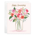 Charming Flower Vase Anniversary Card