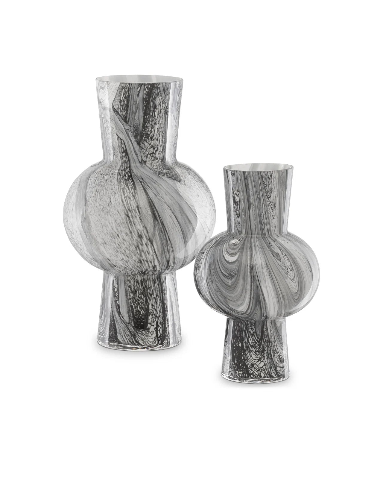 Stormy Sky Glass Vase Set