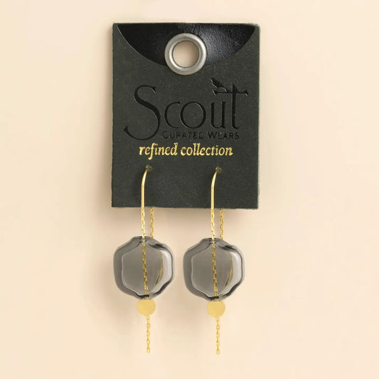 Refined Glass Organic Threader - Smoke/Gold