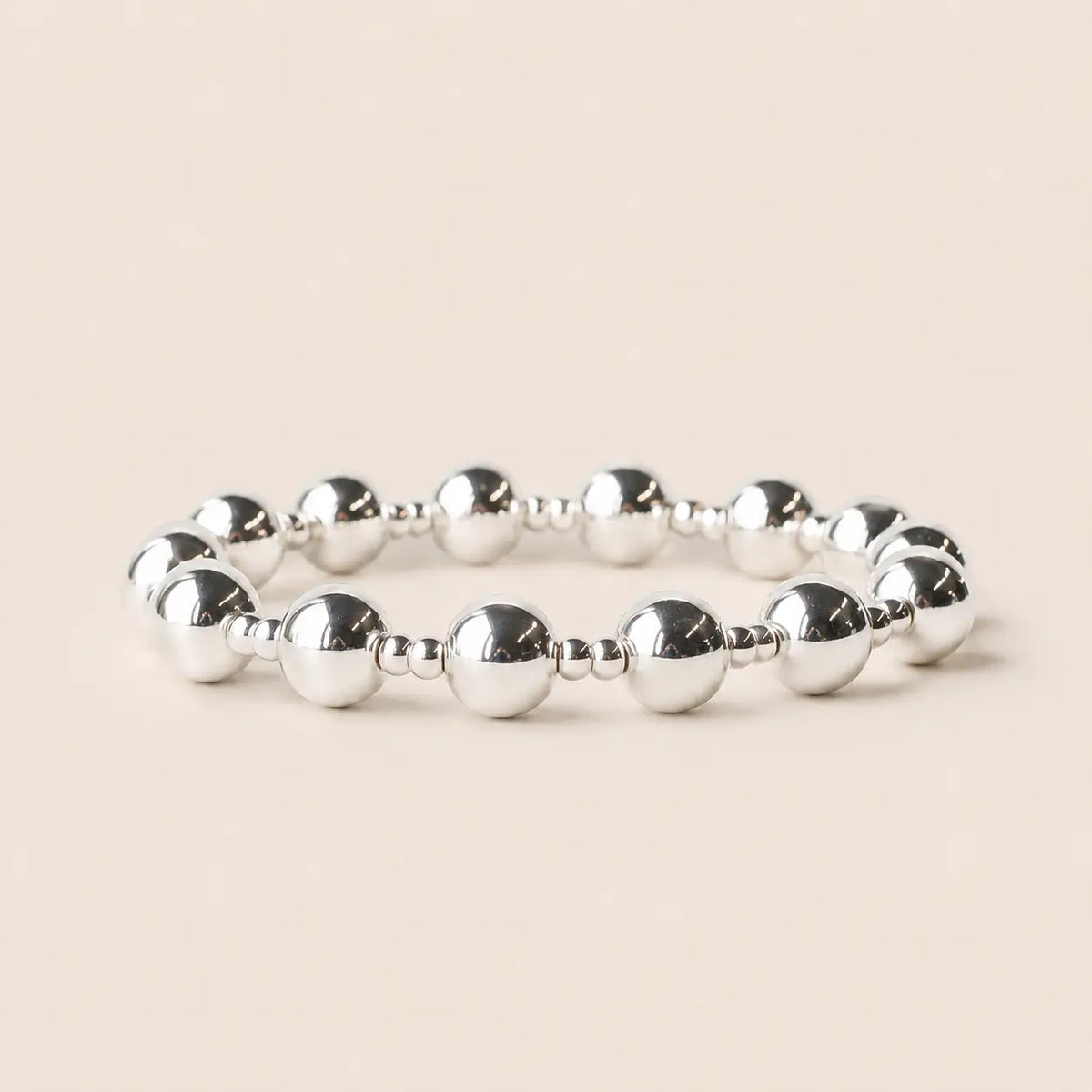 Tarnish Resistant Mixed Metal Beaded Layering Bracelets