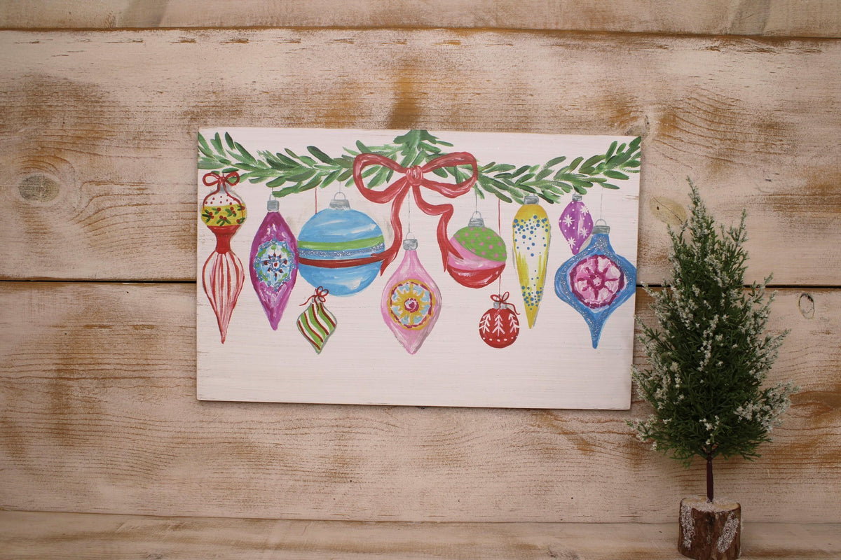 Ornaments on Garland Wall Decor